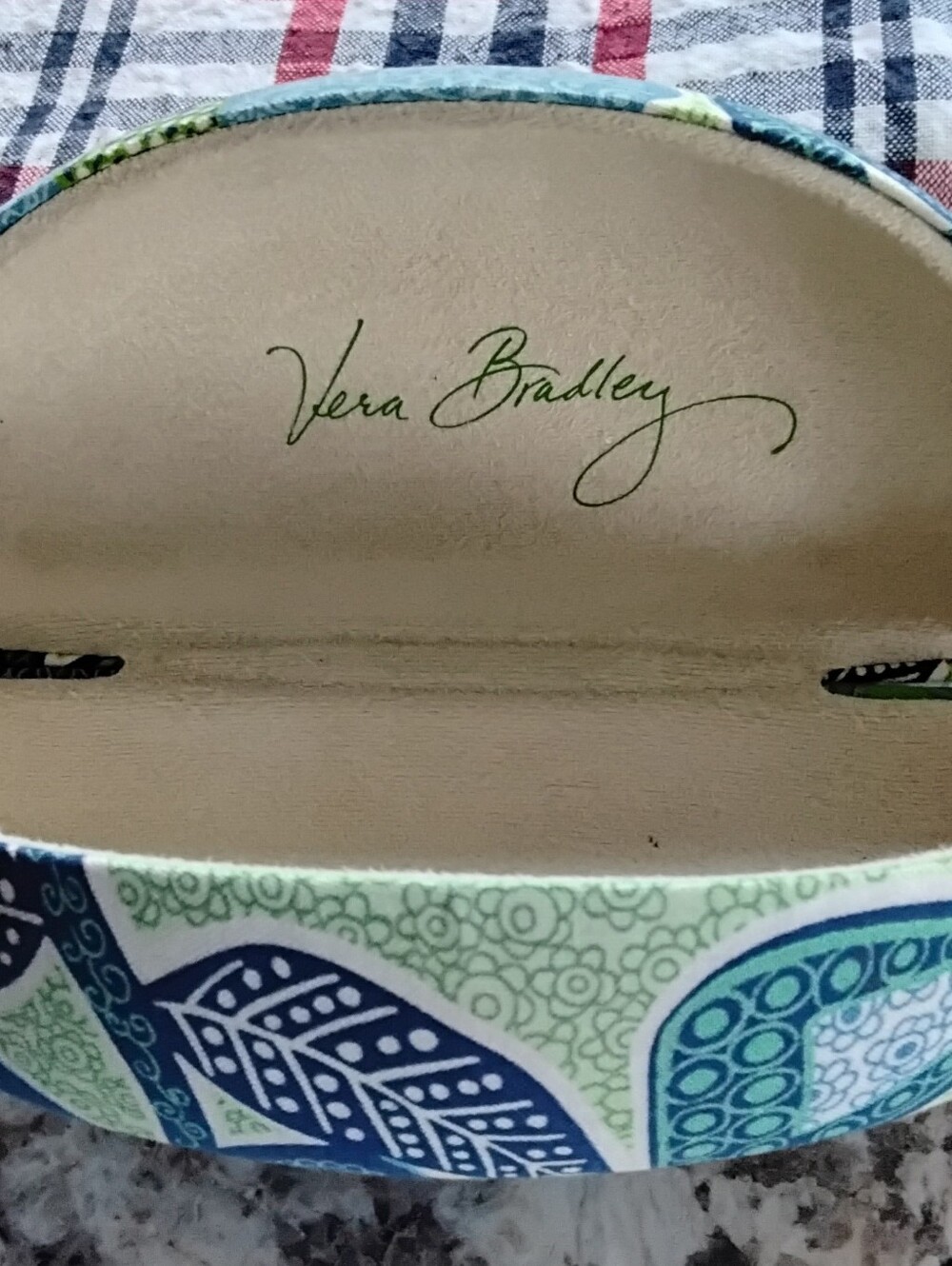 Vera Bradley Blue and Light Green Floral Eyeglass Case